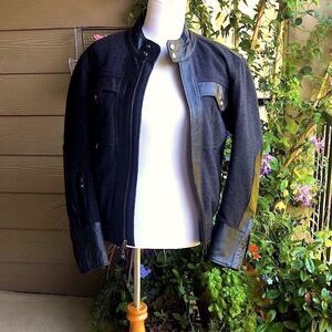 - NWOT Roland Sands Designer Men’s Wool/Leather Biker Jacket